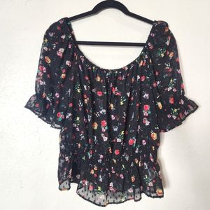 Banana Republic Sheer Floral Top
